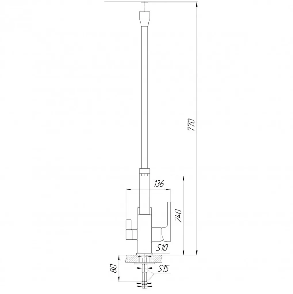 Смеситель для кухни под осмос Globus Lux Lazer GLLR-0900-10-01 черный- Фото 4